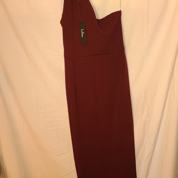 Lulus Dresses & Skirts - Lulus Burgundy One-Shoulder Cutout Asymmetrical Dress Size Medium